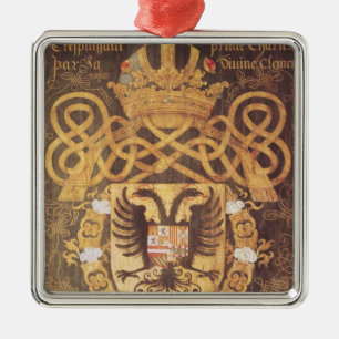 Coat of Arms of Charles V of the 23rd Chapter Metal Tree Decoration