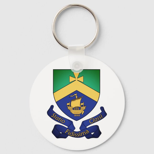 Coat of Arms of Cobh (County Cork), Ireland Keycha Key Ring (Front)