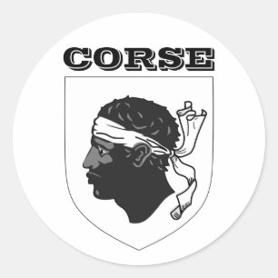 Coat of Arms of Corsica (France) Classic Round Sticker