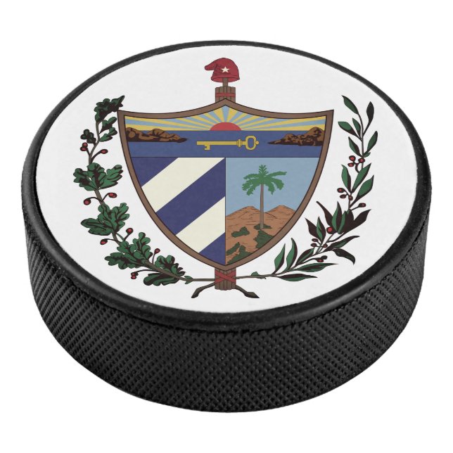 Coat of arms of Cuba Hockey Puck (3/4)
