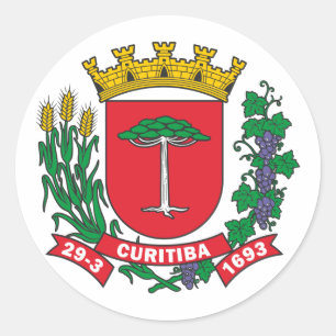 Coat of Arms of Curitiba, Brazil Classic Round Sticker