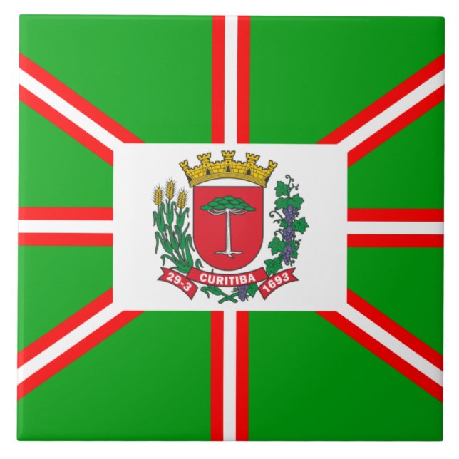 Coat of Arms of Curitiba, Brazil Tile (Front)