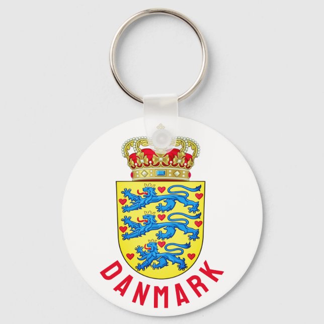 Coat of Arms of Denmark Key Ring (Front)