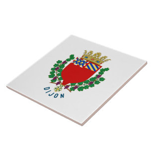 Coat of arms of Dijon, France Tile