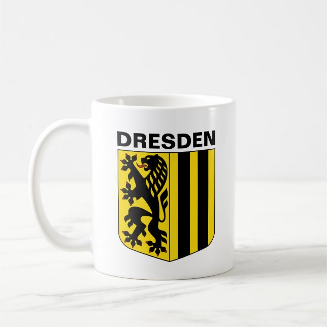 Coat of Arms of Dresden, Germany Coffee Mug (Left)