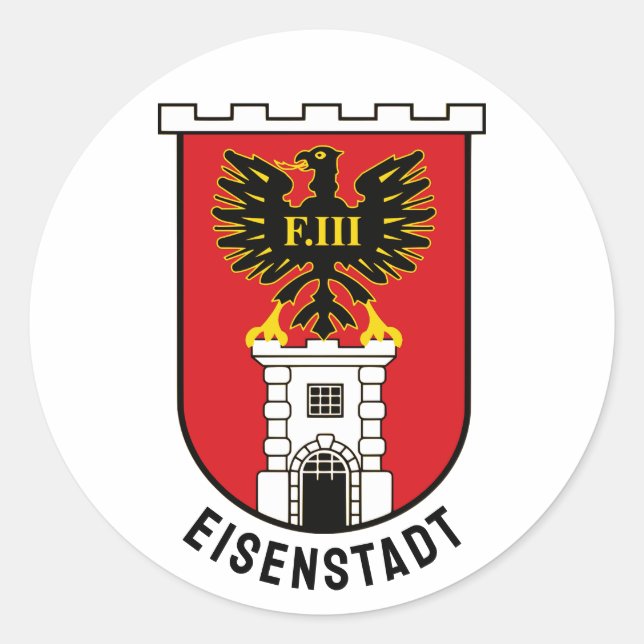 Coat of Arms of Eisenstadt - AUSTRIA Classic Round Sticker (Front)