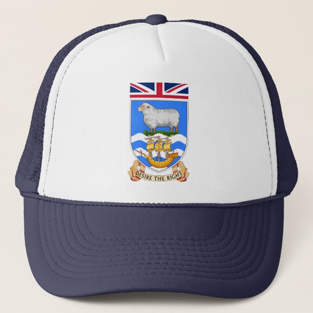 Coat of Arms of Falkland Islands Trucker Hat (Front)