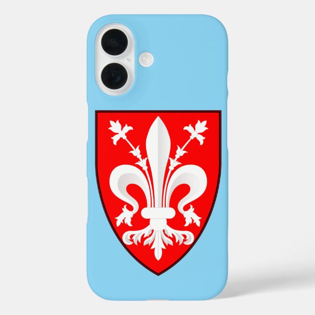 Coat of Arms of Florence Red Florentine Lily  Case-Mate iPhone Case (Back)