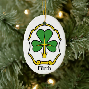 Coat of Arms of Fürth, Germany Ceramic Tree Decoration