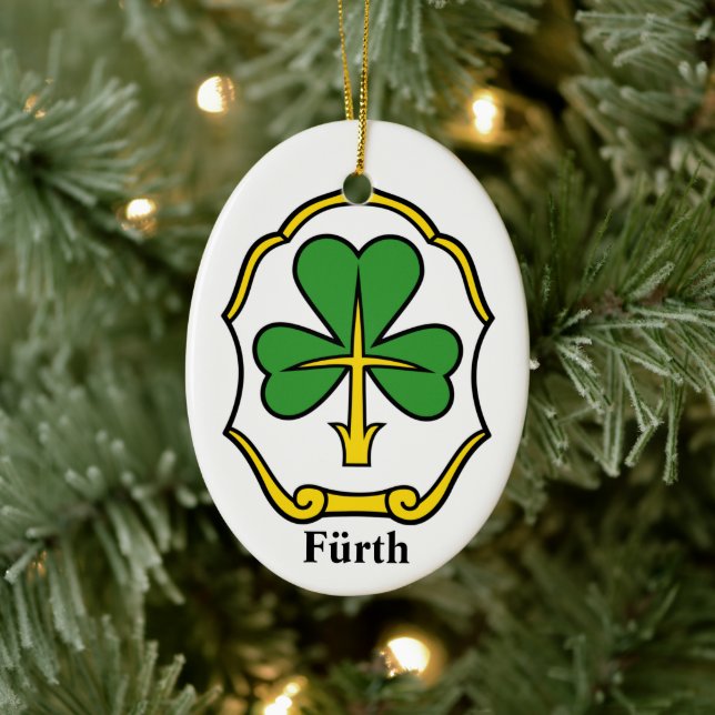 Coat of Arms of Fürth, Germany Ceramic Tree Decoration (Tree)