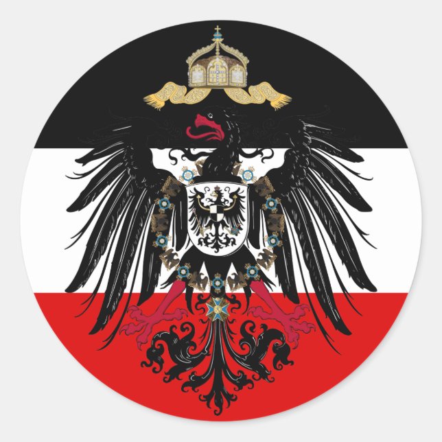 Coat of Arms of German Empire Classic Round Sticker (Front)