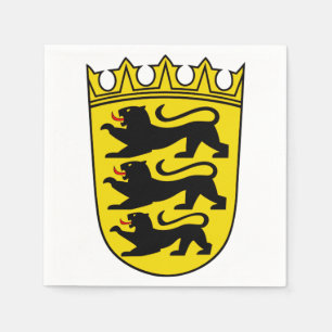Coat of arms of Germany state Baden-Wurttemberg Napkin