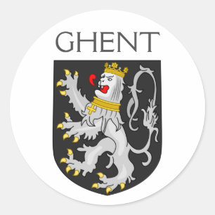 Coat of Arms of Ghent, Belgium Classic Round Sticker