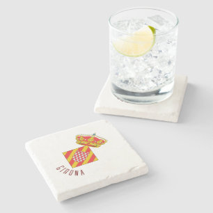 Coat of Arms of Girona Stone Coaster