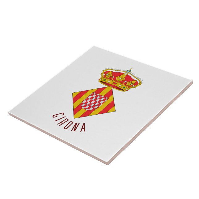 Coat of Arms of Girona Tile (Side)