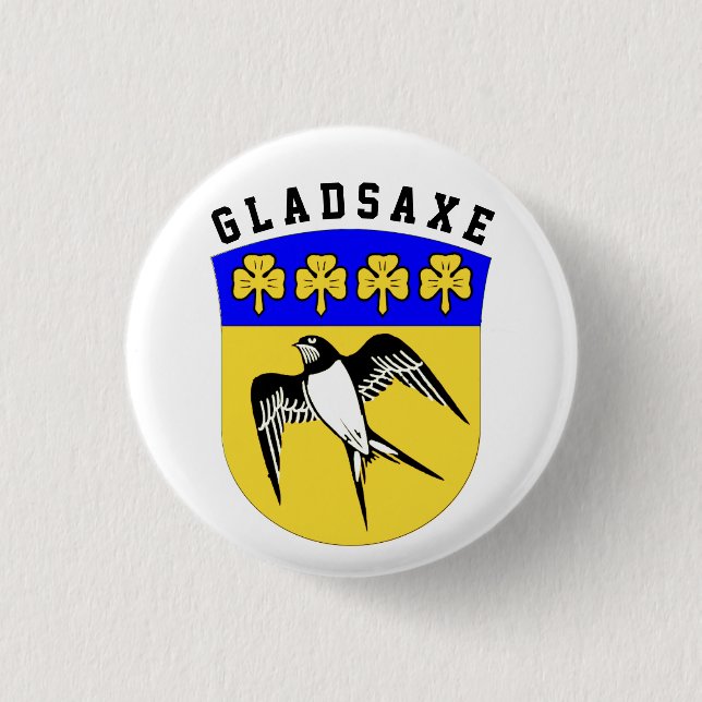 Coat of Arms of Gladsaxe, Denmark 3 Cm Round Badge (Front)