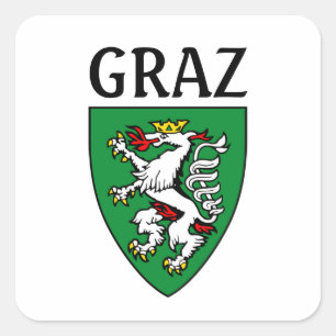 Coat of Arms of Graz - AUSTRIA Square Sticker