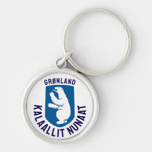 Coat of Arms of Greenland - names added Key Ring