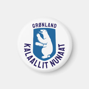 Coat of Arms of Greenland - names added Magnet