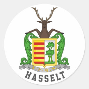 Coat of Arms of Hasselt, Belgium Classic Round Sticker