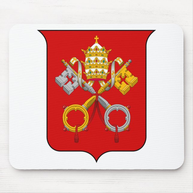 Coat of arms of he Vatican City Mouse Pad (Front)