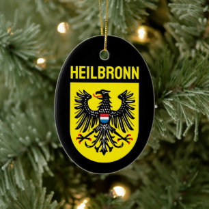 Coat of Arms of Heilbronn, Germany Ceramic Tree Decoration