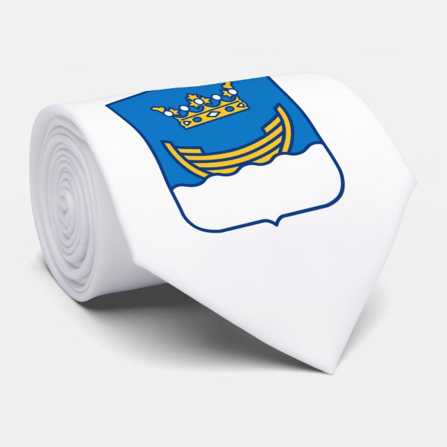Coat of Arms of Helsinki (Finland) Tie (Rolled)
