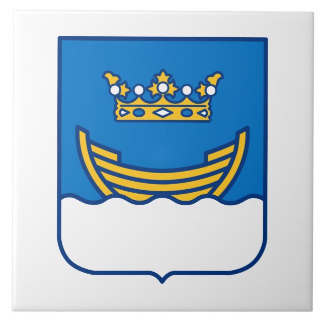 Coat of Arms of Helsinki (Finland) Tile (Front)