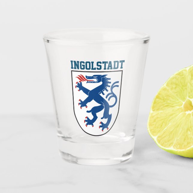 Coat of Arms of Ingolstadt, Bavaria - GERMANY Shot Glass (Front)