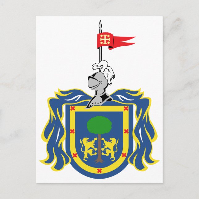 Coat of Arms of Jalisco Mexico Official Symbol Postcard (Front)