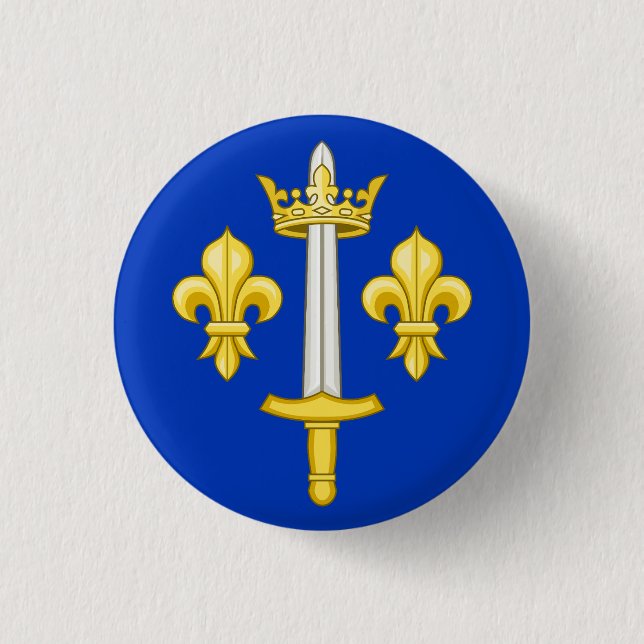 Coat of Arms of Jeanne d'Arc 3 Cm Round Badge (Front)