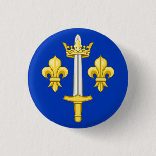 Coat of Arms of Jeanne d'Arc 3 Cm Round Badge