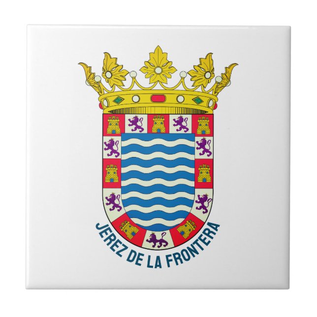 Coat of Arms of Jerez de la Frontera Tile (Front)
