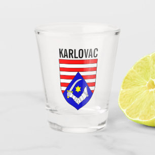Coat of Arms of Karlovac County, Croatia Shot Glass
