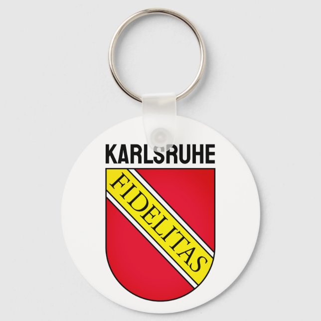 Coat of Arms of Karlsruhe, GERMANY Key Ring (Front)