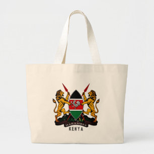 Coat of Arms of Kenya Large Tote Bag