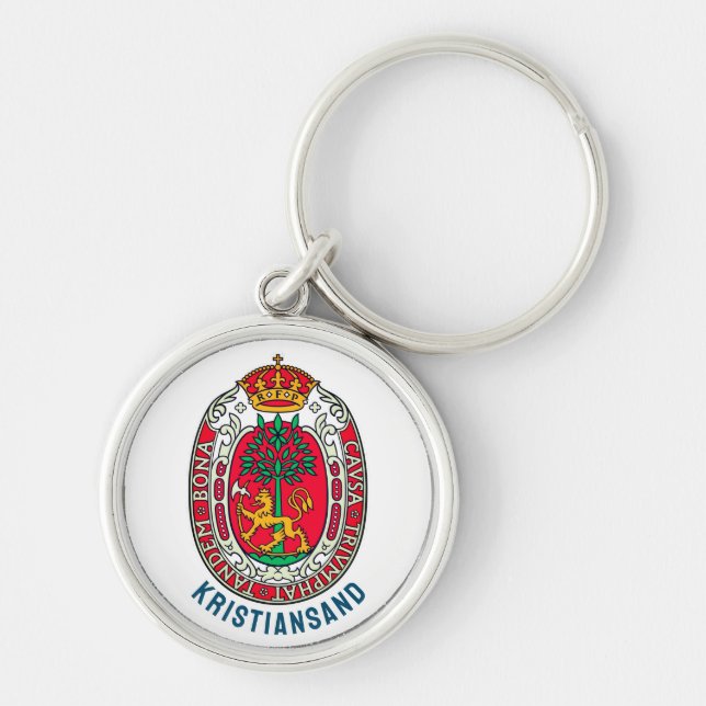 Coat of Arms of Kristiansand, NORWAY Key Ring (Front)