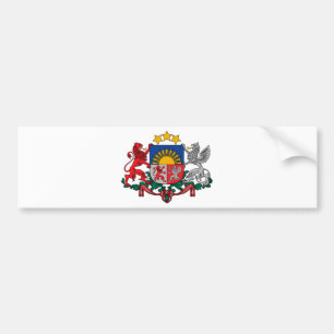 Coat of arms of Latvia - Latvijas ģerbonis Bumper Sticker