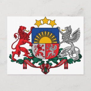 Coat of arms of Latvia - Latvijas ģerbonis Postcard
