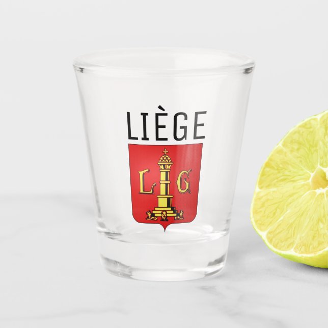 Coat of Arms of Liège, Belgium Shot Glass (Front)