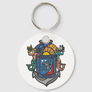 Coat of Arms of Mazatlán, Sinaloa (MX) Key Ring
