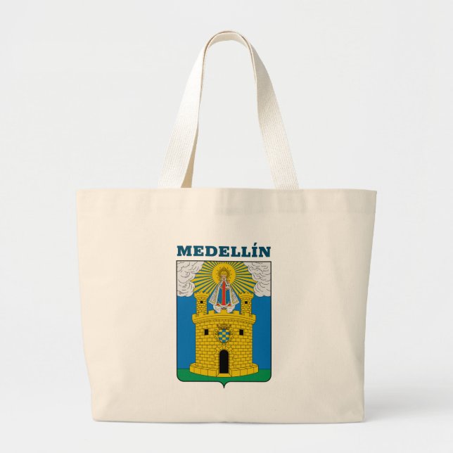 Coat of Arms of Medellín, Colombia Large Tote Bag (Front)