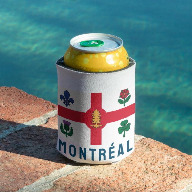Coat of Arms of Montréal, CANADA Can Cooler (In Situ Pool)