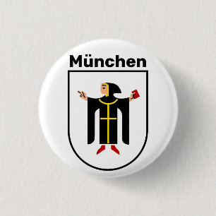 Coat of Arms of Munich 3 Cm Round Badge
