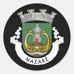 Coat of Arms of Nazaré, Portugal Classic Round Sticker