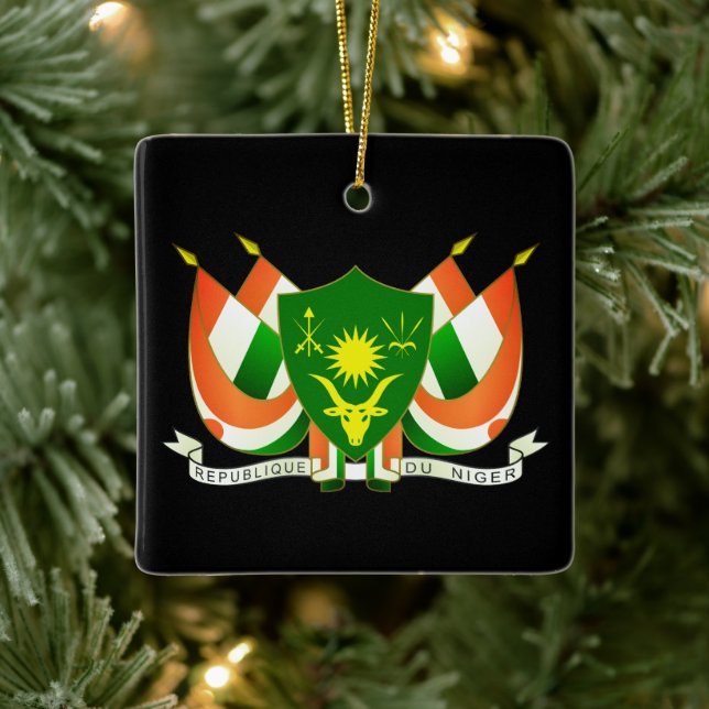 Coat of Arms of Niger Ceramic Ornament (Tree)