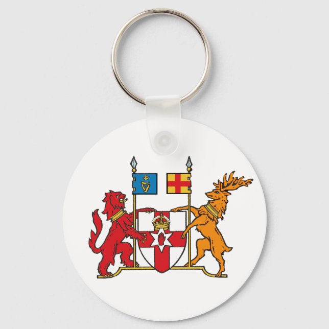 Coat of Arms of Northern Ireland Key Ring (Front)