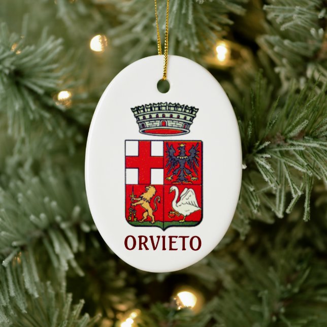 Coat of Arms of Orvieto, Italy Ceramic Tree Decoration (Tree)