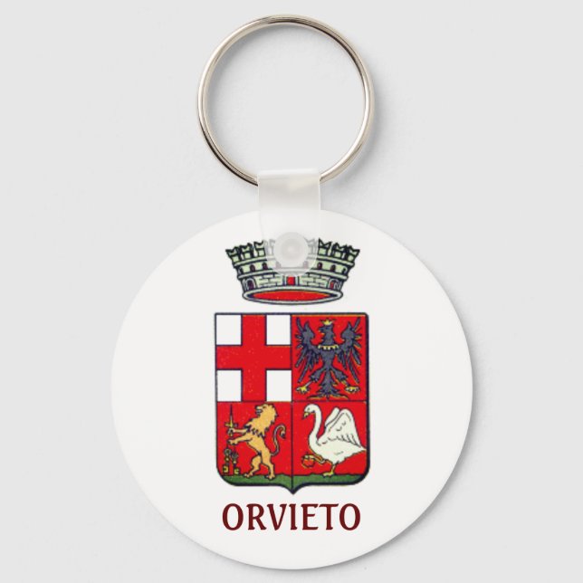 Coat of Arms of Orvieto, Italy Key Ring (Front)