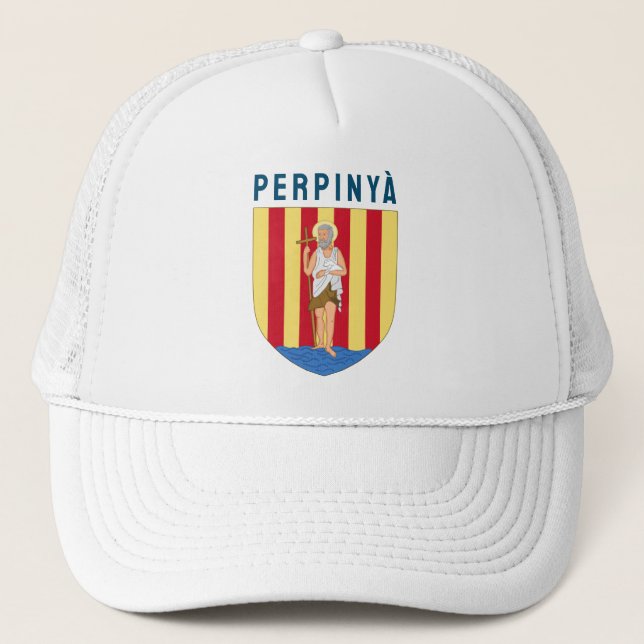 Coat of Arms of Perpignan, FRANCE Trucker Hat (Front)
